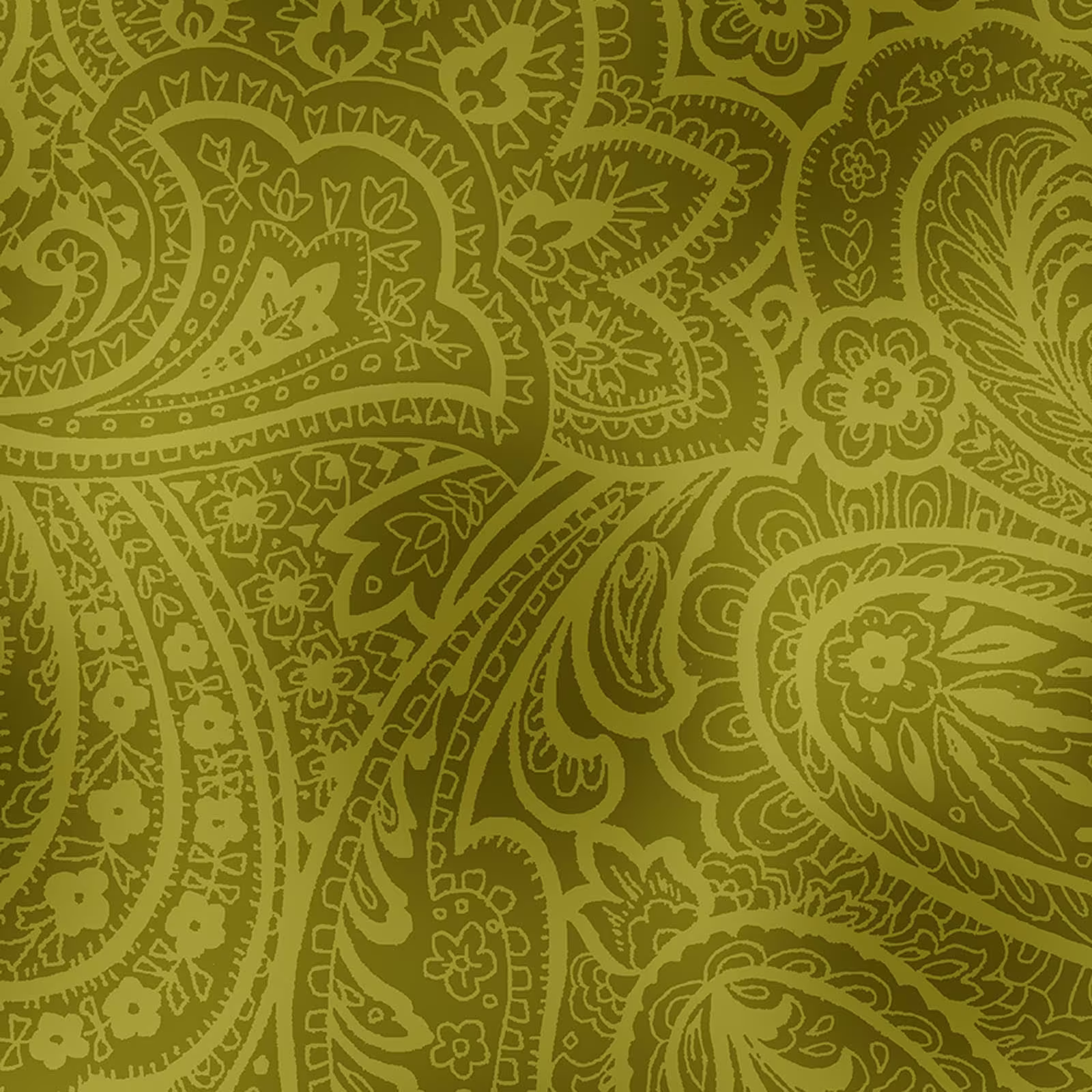 Paisley Fabric, Green Blender Kanvas Studio, Radiant Paisley, 9747-44, Quilting Cotton, Fabric By The Yard