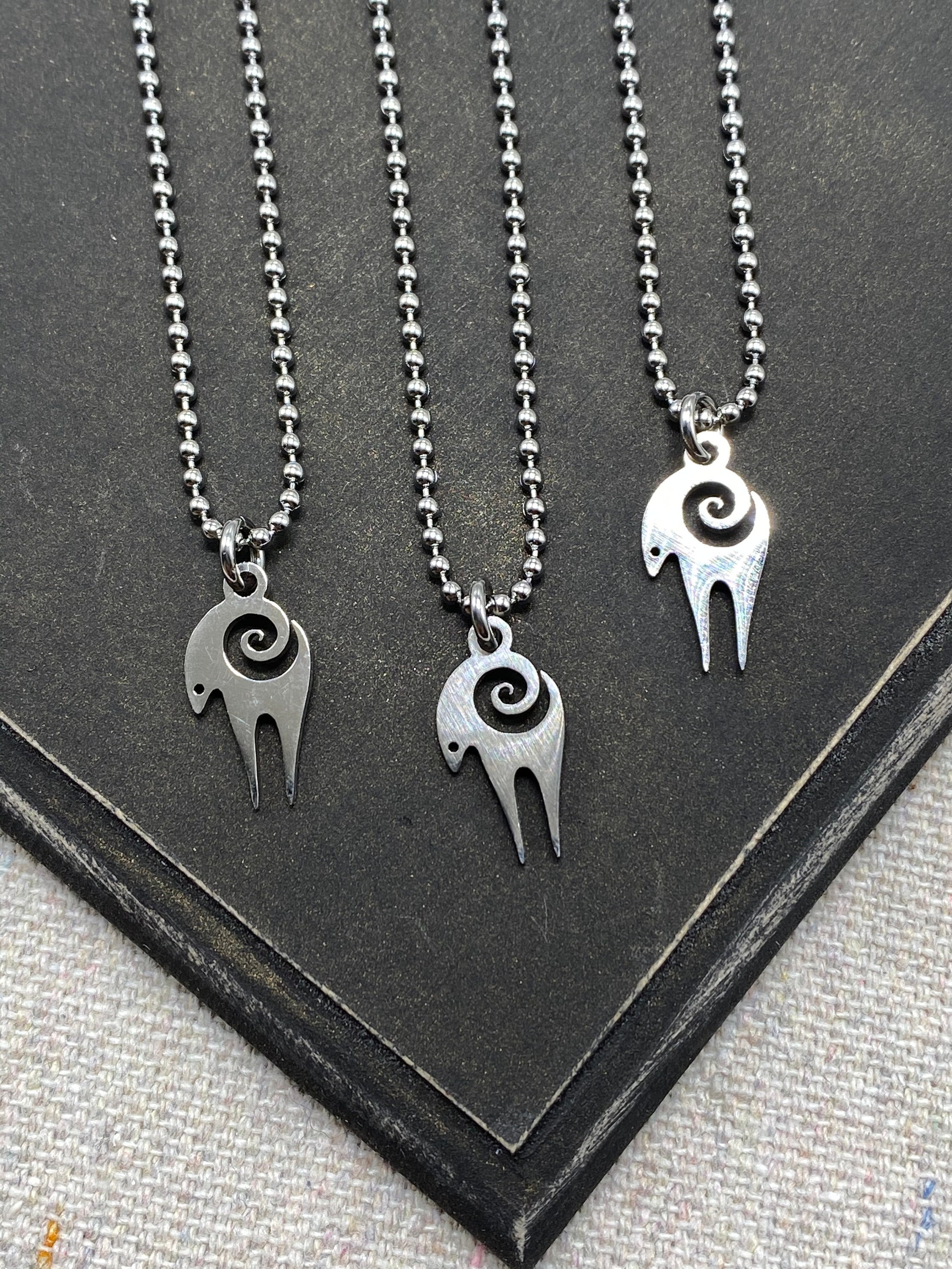 Ram, Stainless Steel, Pendant, Necklace