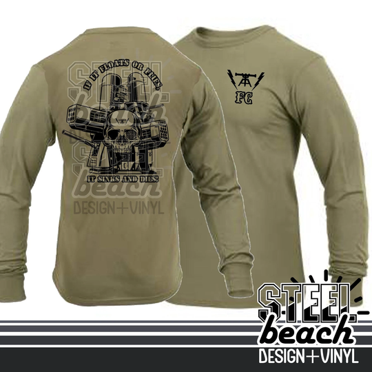 Navy Fire Controlman Shirt- Coyote Brown Military Long Sleeve Shirt - Fca Aegis Aq