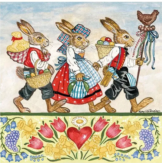 4 Decoupage Paper Napkins/Rabbit Hare Serviette Scrapbooking Craft Ephemera