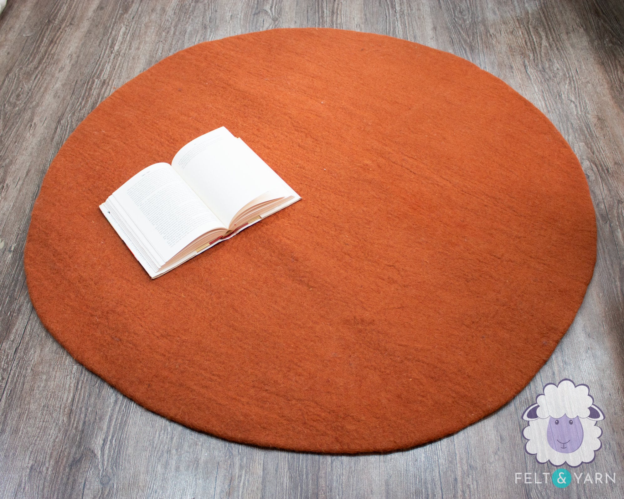 50cm Wool Felt Sheet Rug For Room Decor Felted Round, Rectangular Carpet Rugs Fair Trade & Ethically Handmade
