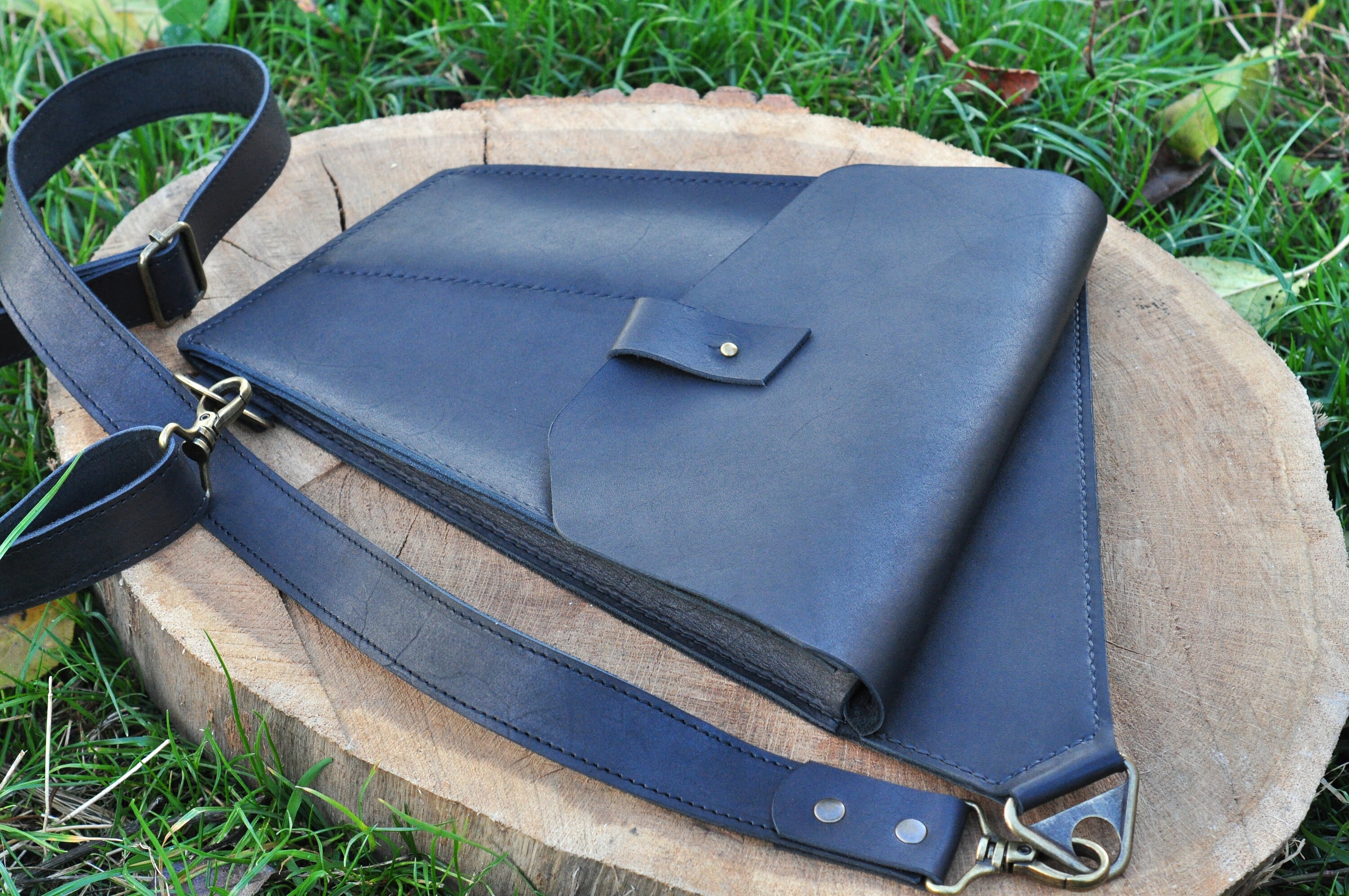 Black Style Personal Genuine Leather Bag - Accessories Black Rucksack Backpack Handmade Minimalism Design Gift For Her