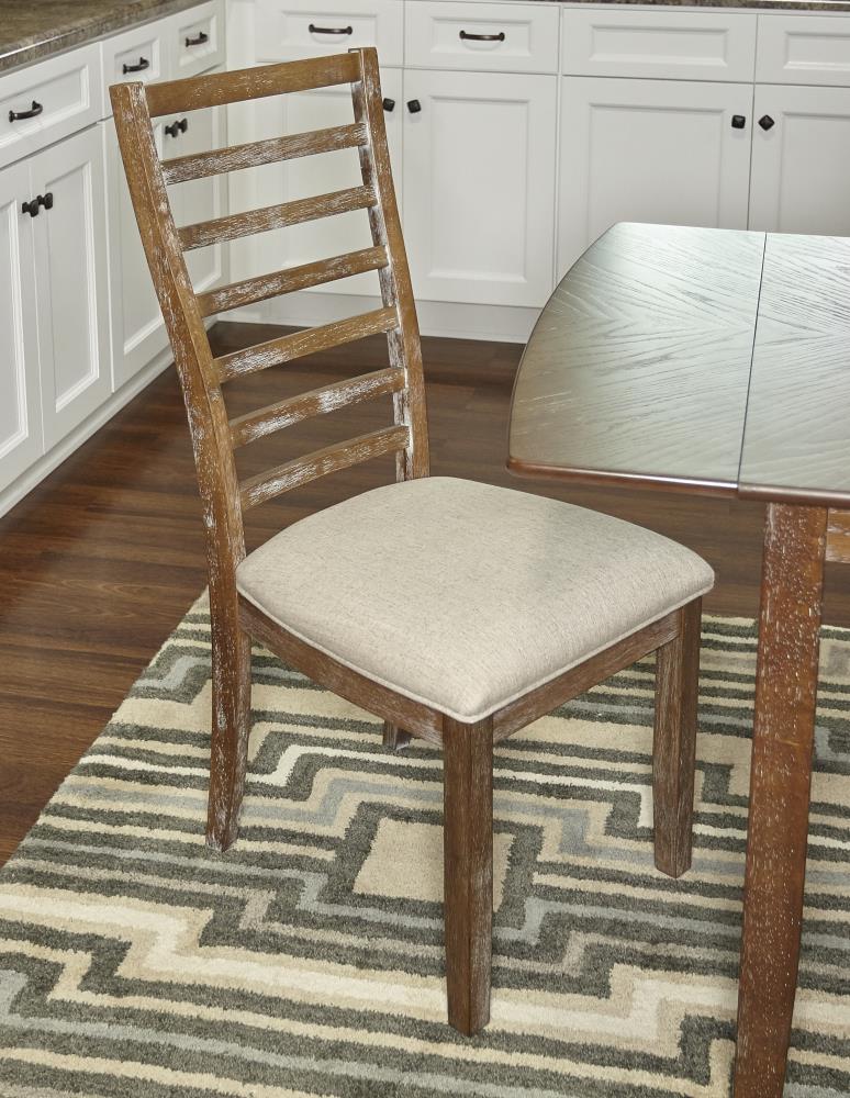 Powell Liam Casual Polyester Blend Upholstered Side Chair (Wood Frame) in Brown | D1052D16SCX