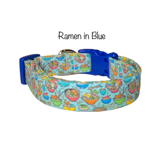 Ramen Noodle Dog Collar, Food Funny Adjustable, Washable, Eco Friendly Cat Ramen Soup
