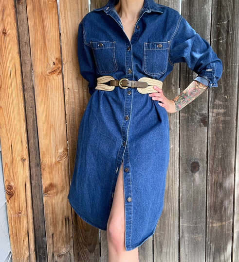 Vintage 1980S/90S Calvin Klein Denim Dress