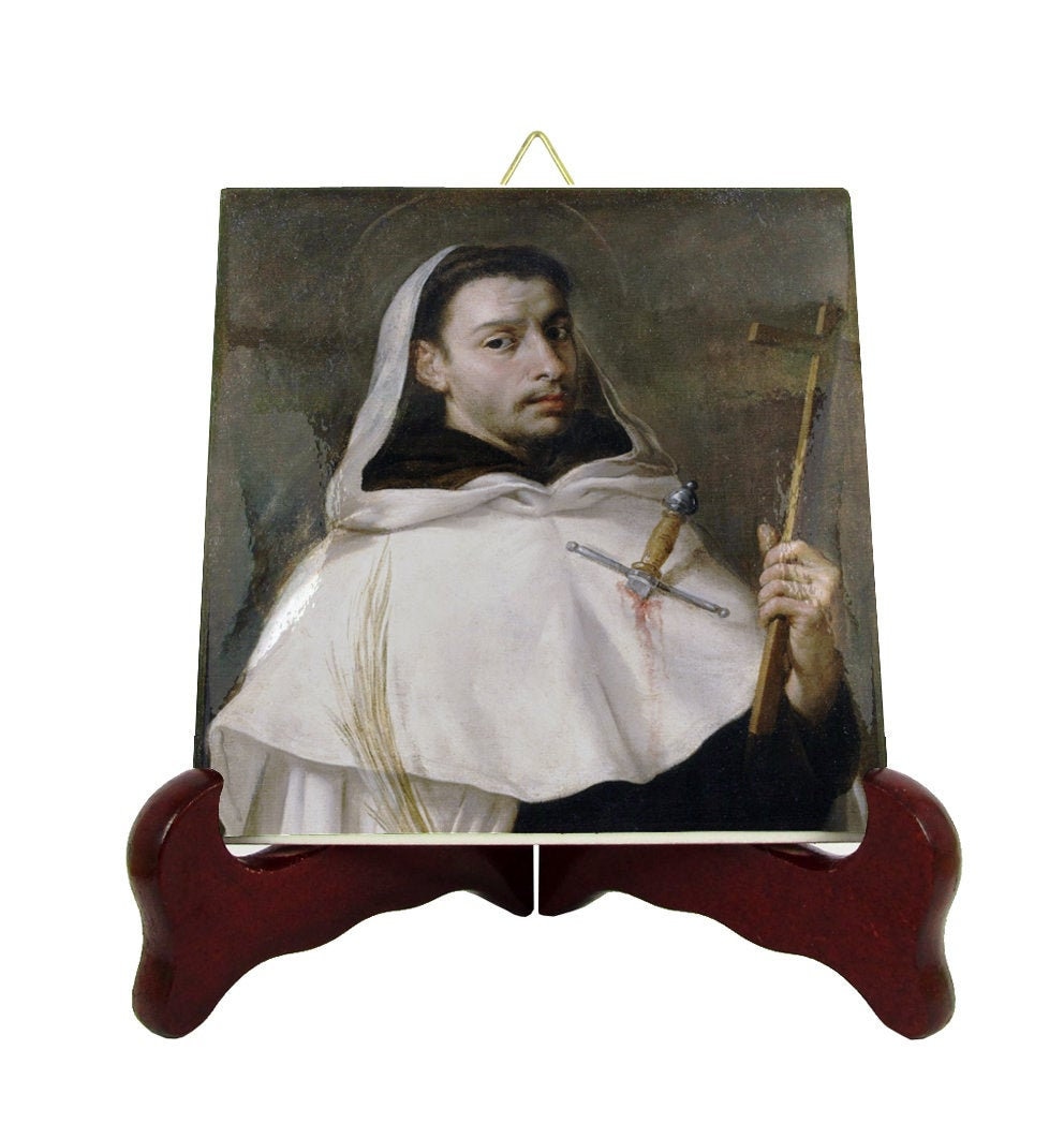 Saint Angelus Of Jerusalem - Catholic Saints Serie Ceramic Icon St Carmelites Carmelite Order O.carm