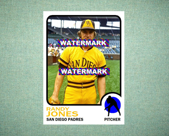 Randy Jones San Diego Padres, Original "Card That Could Have Been" By Maxcards, 1973 Style Custom Baseball Card 2.5 X 3.5 Mint