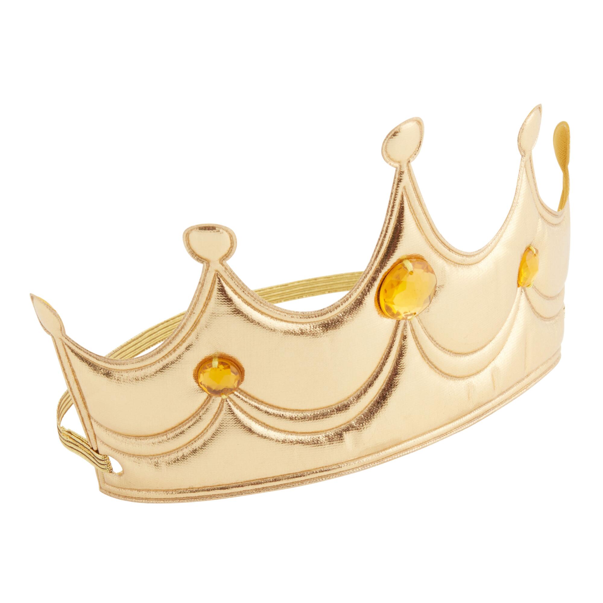 Little Adventures Gold Princess Soft Dress Up Crown: Pink/Purple - Polyester by World Market