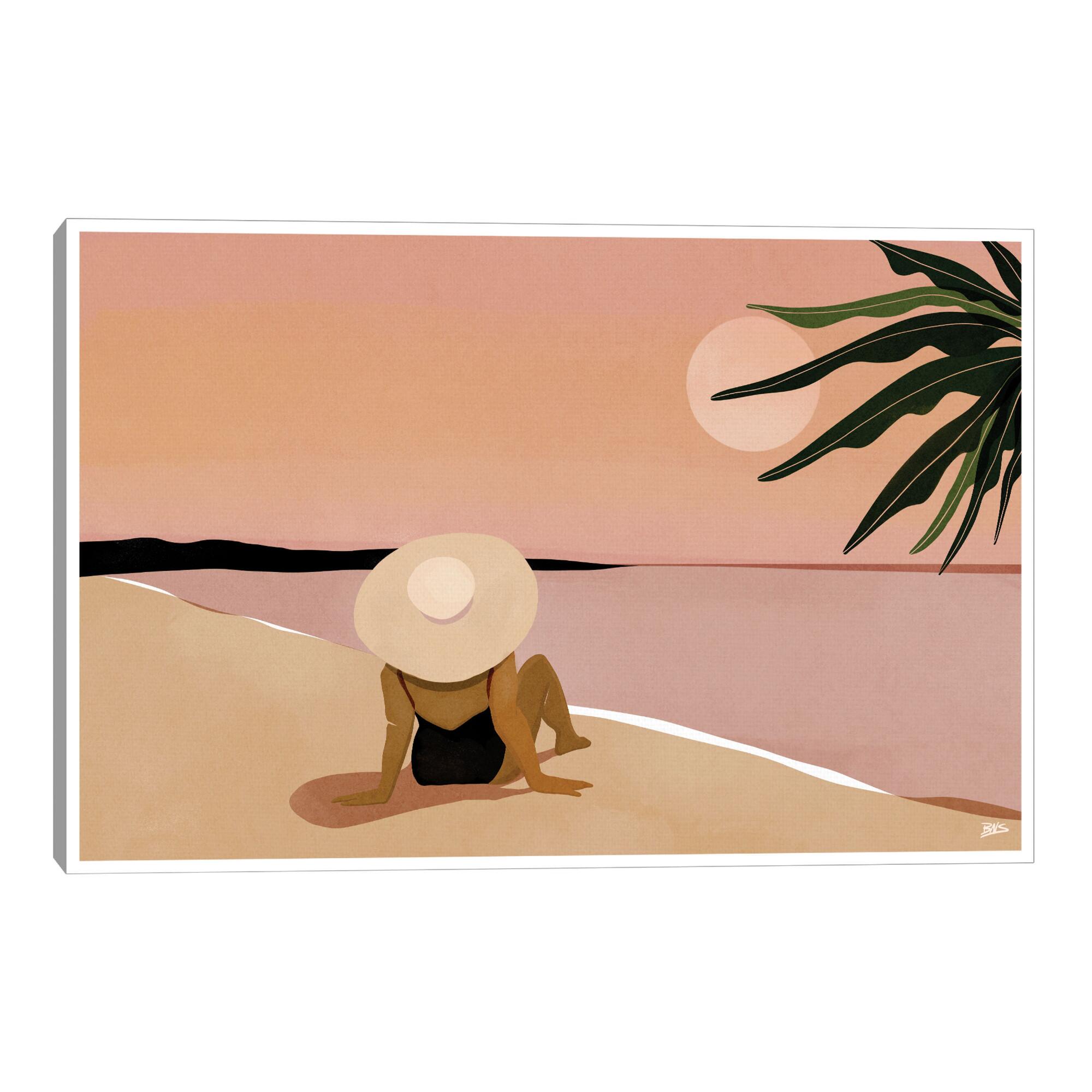 Beach by Bria Nicole Framed Canvas Wall Art: Multi by World Market