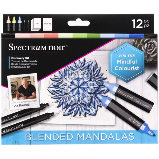 Spectrum Noir Blended Mandalas Discovery Kit 12/Pkg ~ Markers Coloring Crafter's Companion