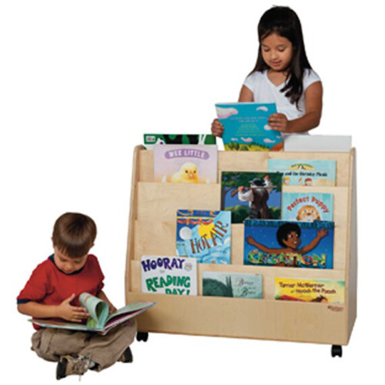 Double Sided Book Display, Mobile Storage For Kids, Rack