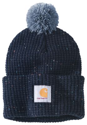 Carhartt Pom-Pom Knit Wool-Blend Beanie for Ladies - Navy Nep