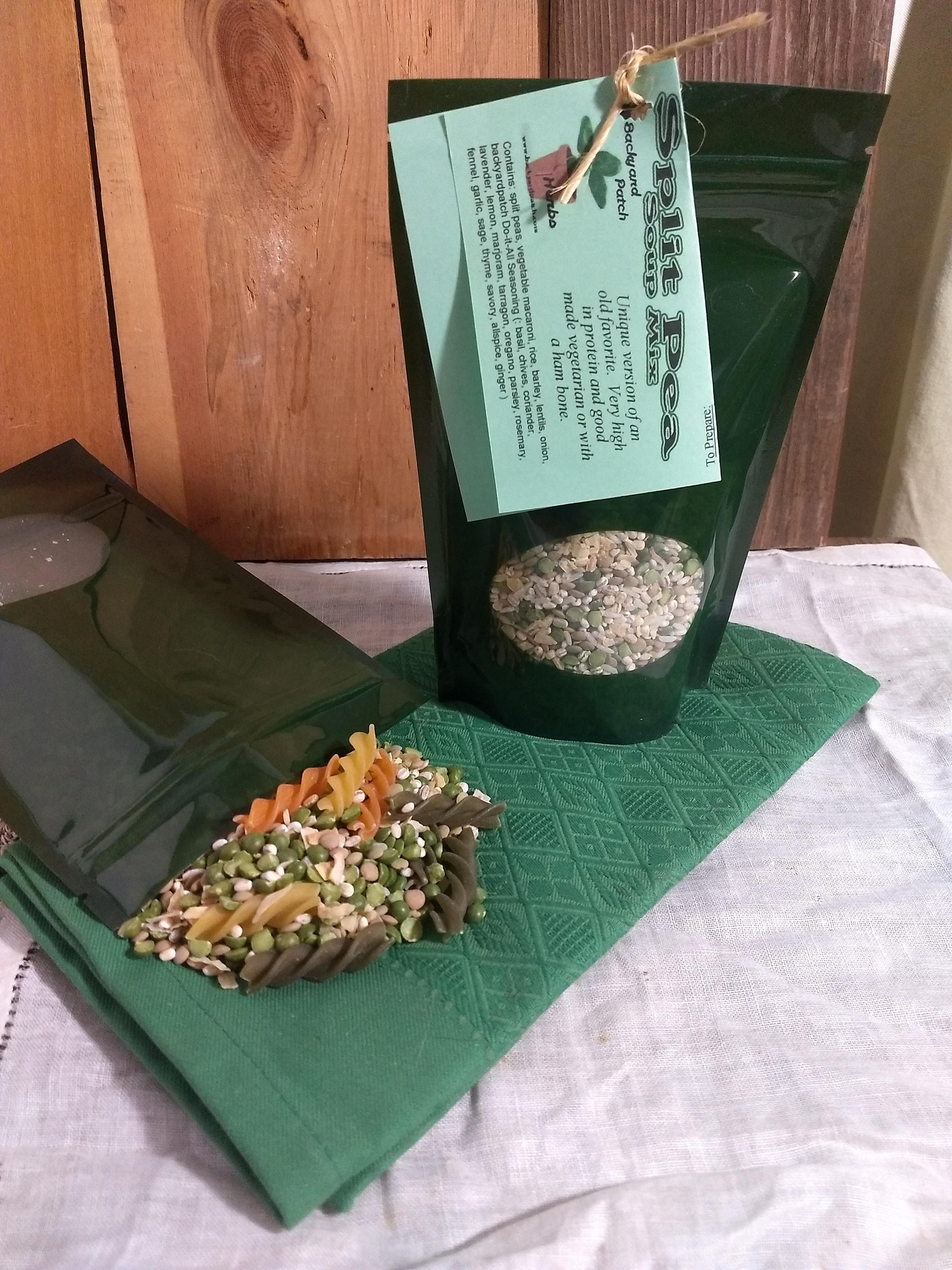 Split Pea Soup Mix | Gourmet Dry Soup Mix Vegan Organic Backyard Patch Herbs