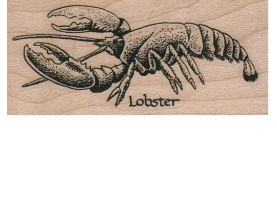 Lobster Rubber Stamp Summer Seafood Beach Ocean Stamps 12678