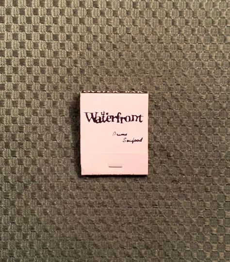 Vintage Matchbook, Waterfront, Seafood, Oyster Bar, Restaurant, Chicago, Il, with 20 Match Sticks, Free Ship in Usa