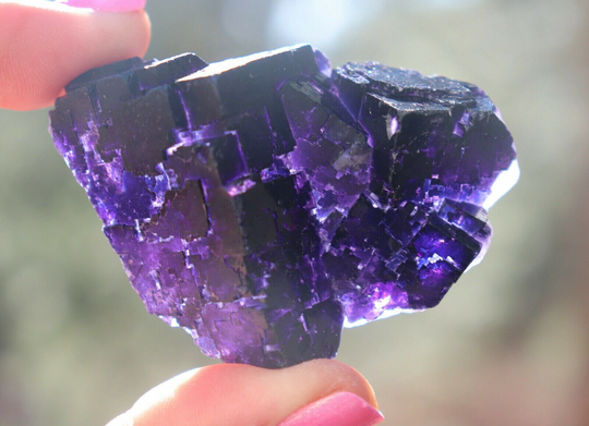 Fluorite Musquiz Purple Color Staircase Formation From Mexico 6.2 cm's