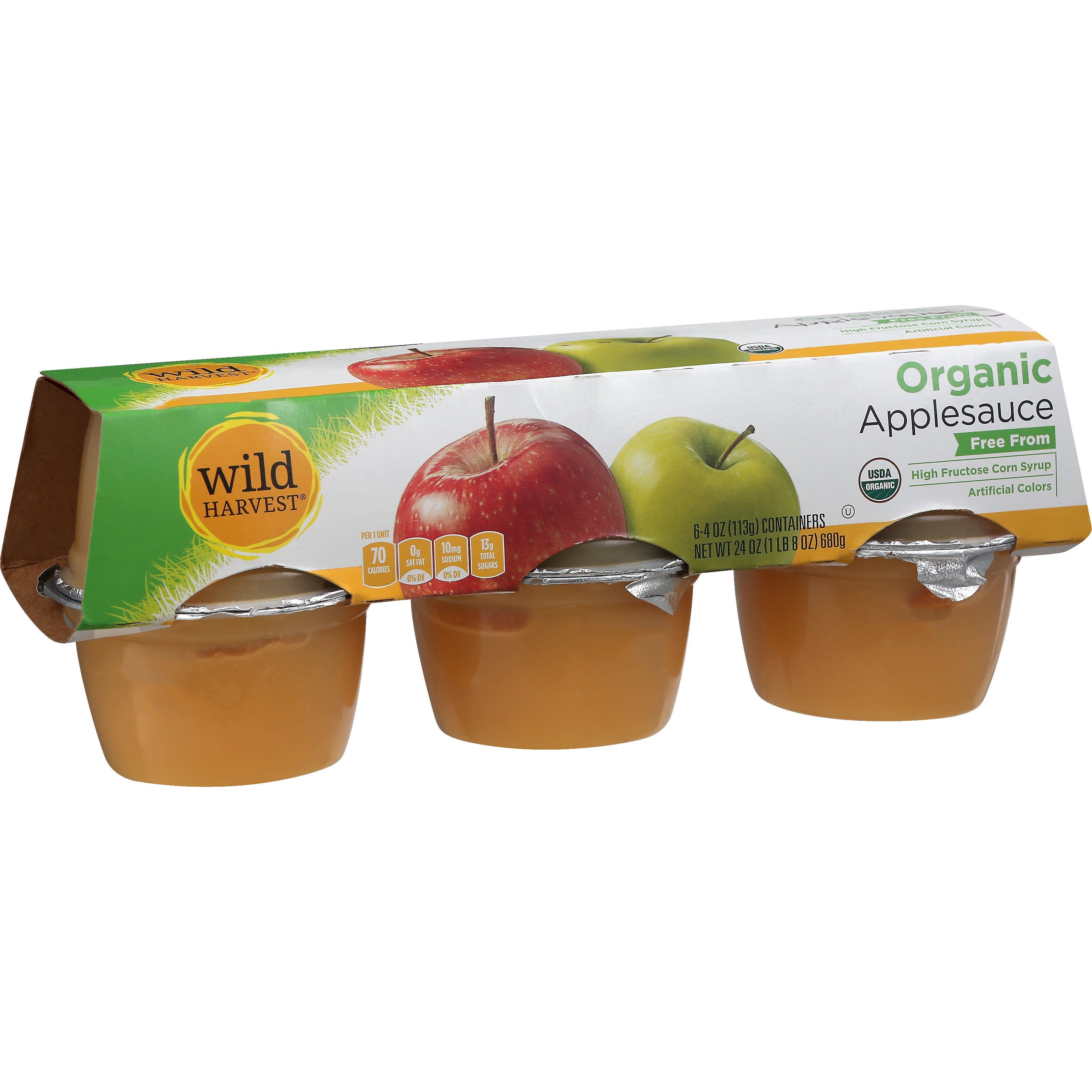 Wild Harvest Organic Applesauce, 4 oz - 6 ct
