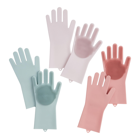 Silicone Scrubbing Gloves: Blue by World Market