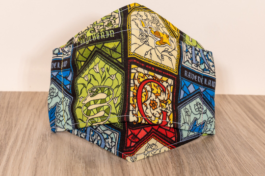 3D Cotton Origami Wizard Stained Glass Badges