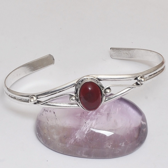 Garnet Antique Gemstone Cuff Bangle Wholesale Lot Bangle, 925 Sterling Silver Plated Handmade Jewelry, Vintage