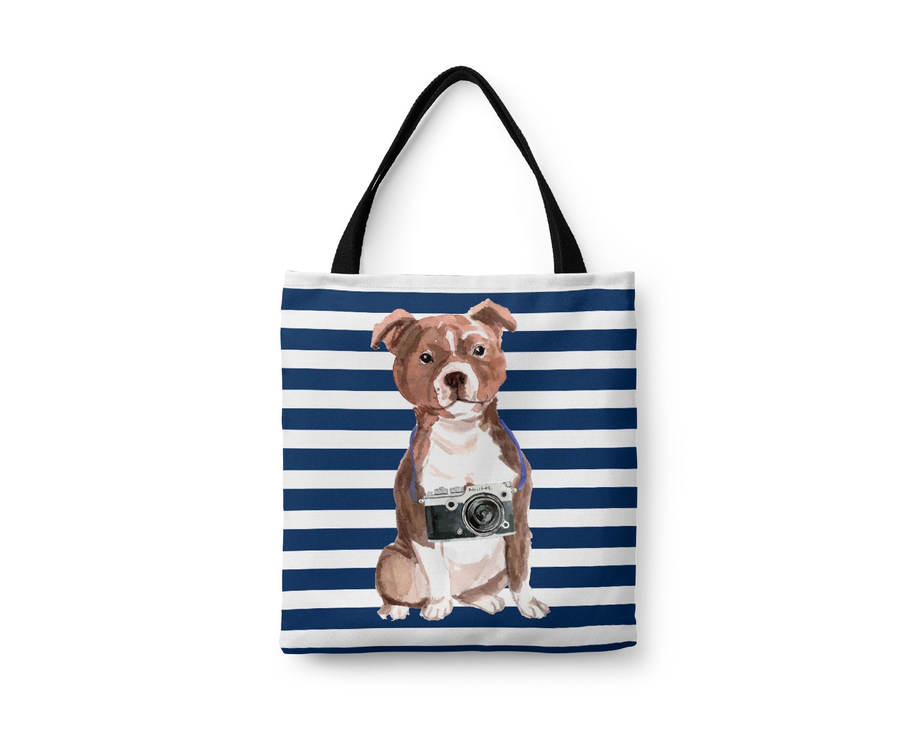 Staffordshire Bull Terrier Tote Bag Illustrated Dogs & 6 Travel Inspired Styles. All Purpose For Work & Life. Staffy Nanny Shoulder Bag