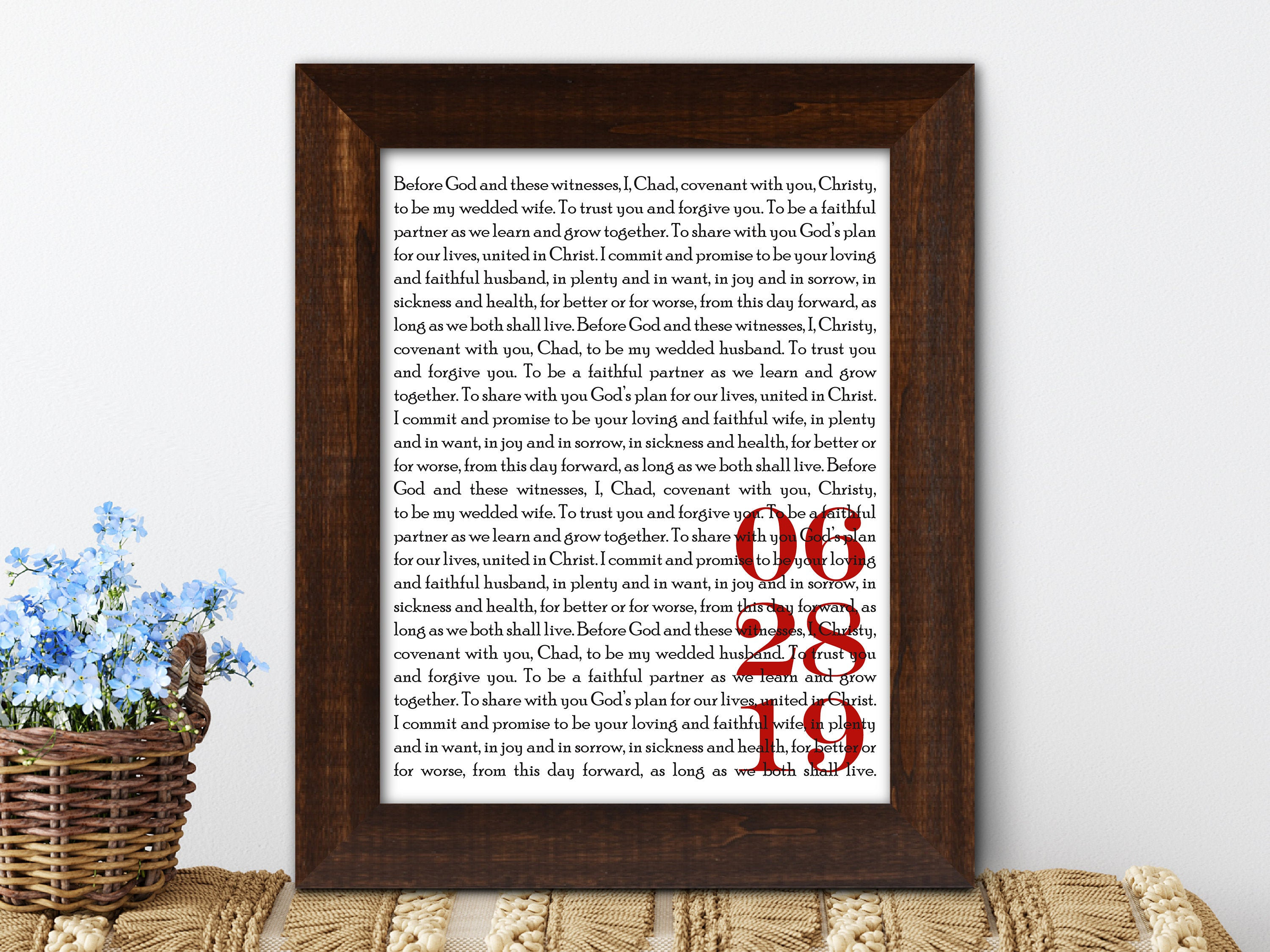 Song Lyric Print, Personalize First Dance Art, Anniversary Gift For Women, Unique Wedding Couple, Vow Frame