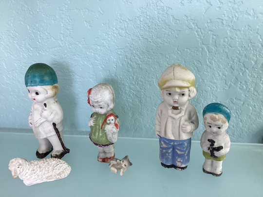 Antique Bisque Dolls Some With Accessories, Sold Individually