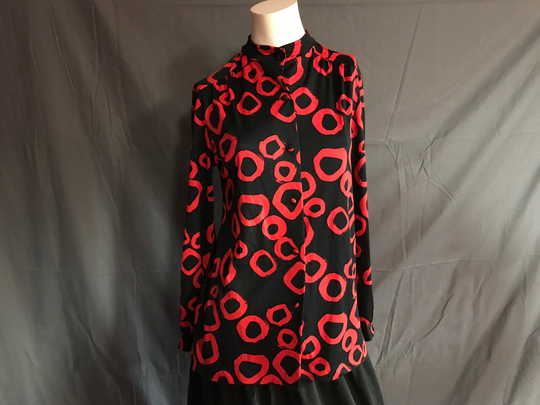 Mr Paul's Boutique Mod 1970's Red & Black Shirt 14 L