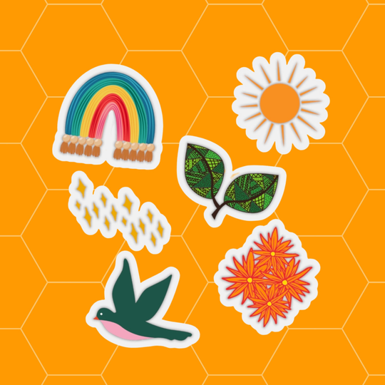 Colorful Stickers, Boho Stickers, Aesthetic Beautiful Pretty Sticker Bundle, Planner Vsco