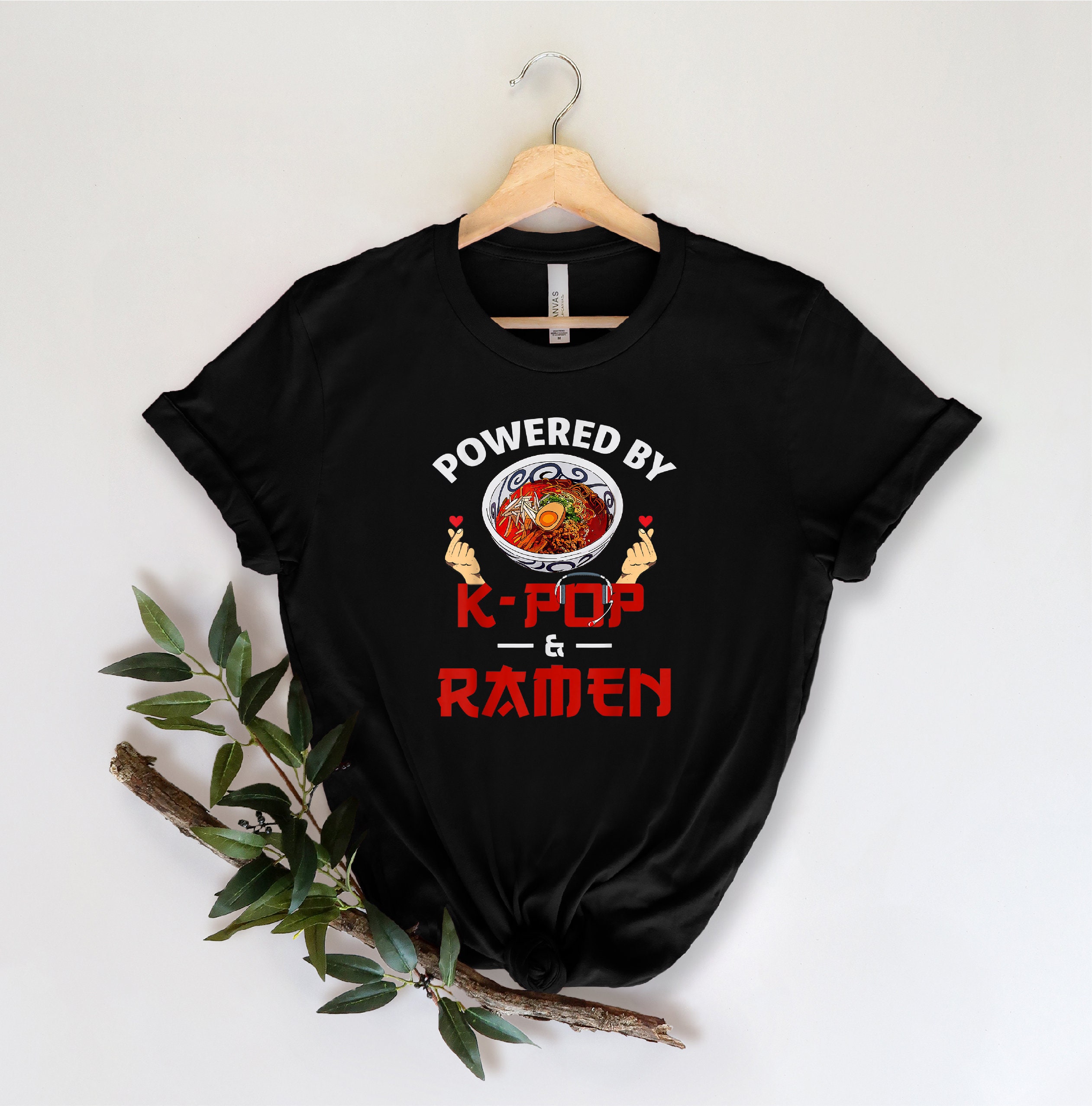 Powered By K-Pop Ramen Shirt, Japan Anime Birthday Present Foodie Soup Japan, Japanese Noodles, Queen Girl Aesthetic