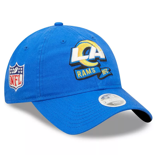 Women's New Era Royal Los Angeles Rams 2022 Sideline Adjustable 9TWENTY Hat, Blue