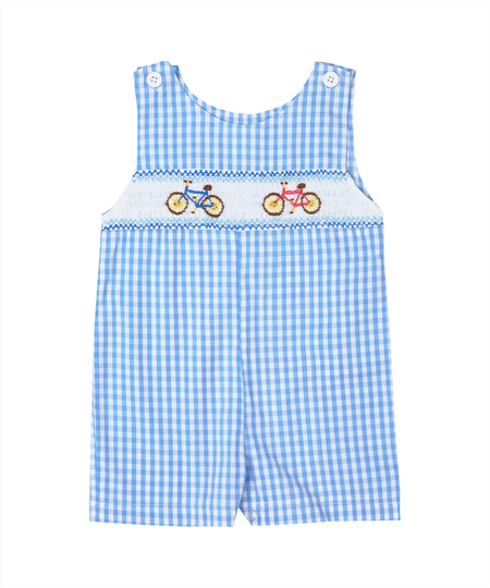 Bue Gingham Bicycle Smocked Jon Jons