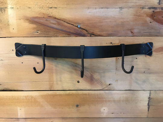 Hand Forged, Hammered Pot Rack