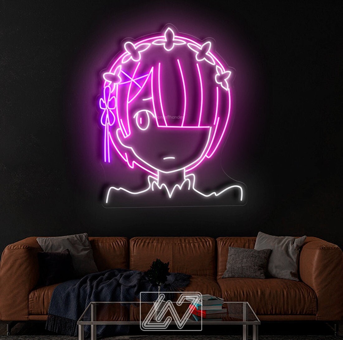 Ram - Led Neon Sign, Anime Character, Neon Game Zone, Custom Led Sign, Anime Light Wall Decor