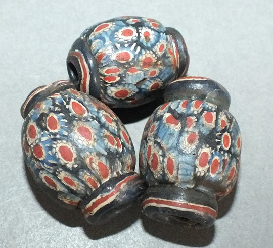 Three Handmade Glass Beads Thailand Free Shipping