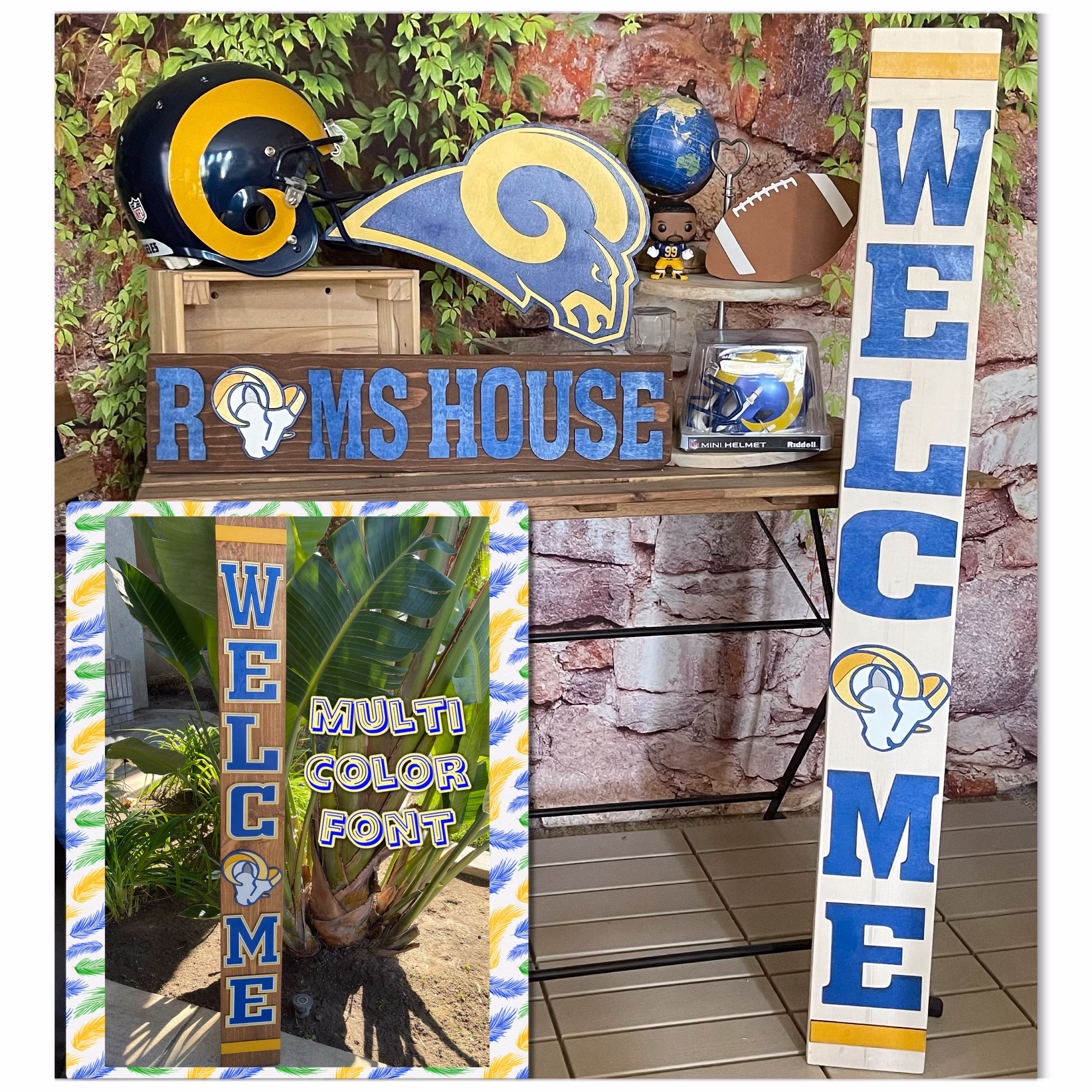 La Rams Welcome Sign Or House New Skool Logo