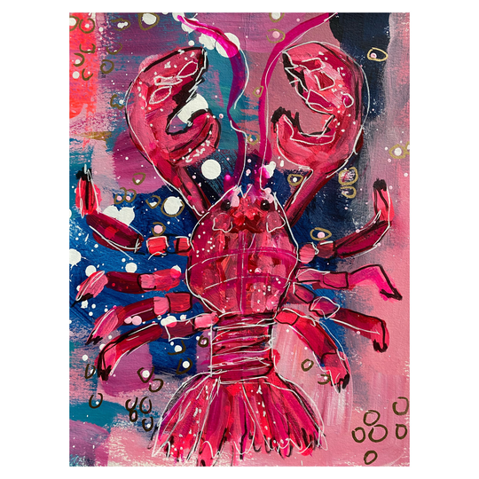 The Lobster That Danced All Night 9x12 Matted To 11x14