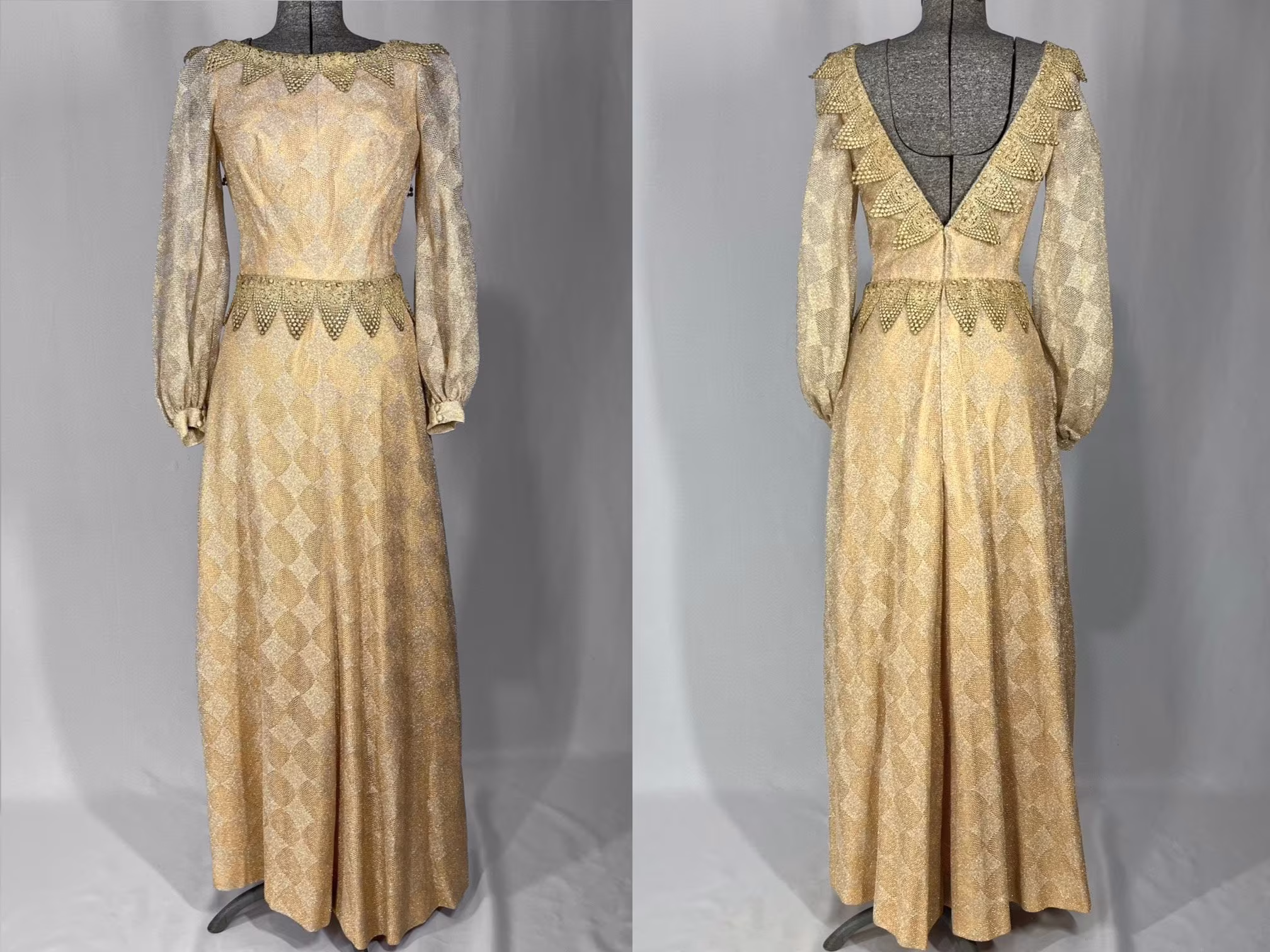 60S Gold Gown