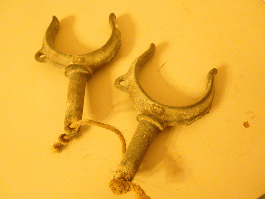 Vintage Galvanized Oar Boat Locks, Wilcox Crittenden Free Shipping