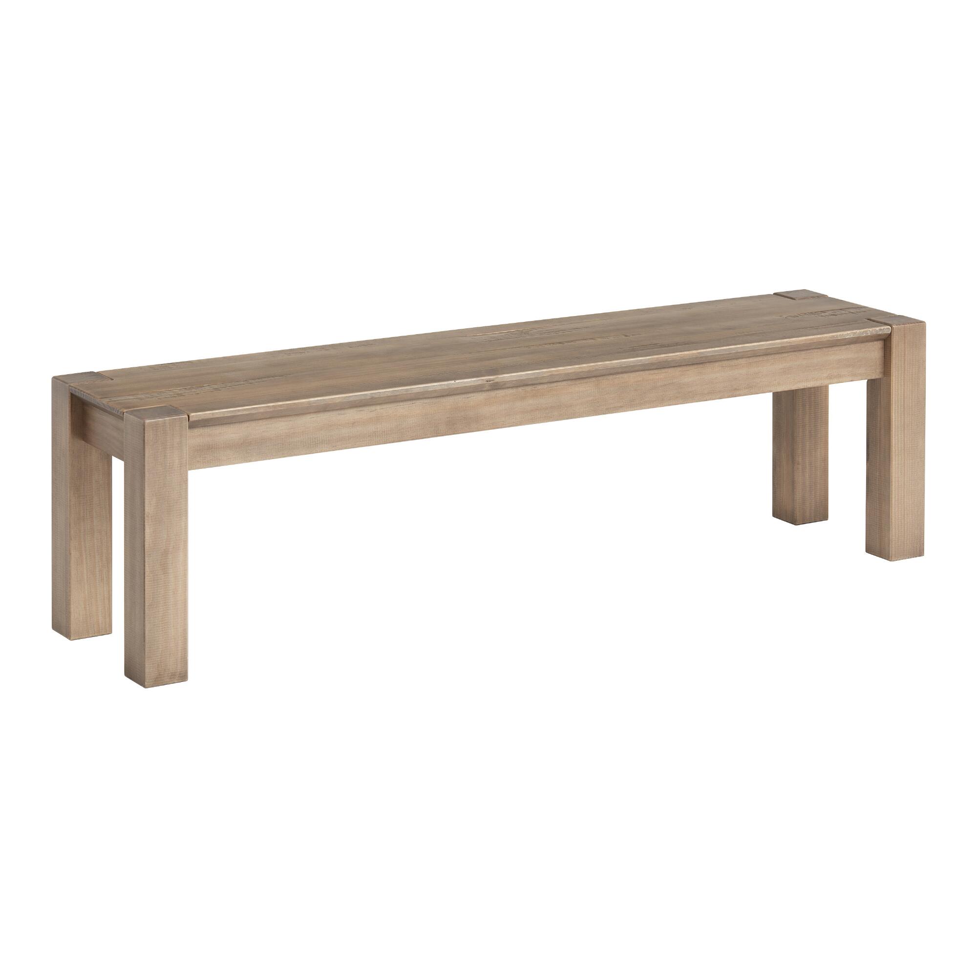 Graywashed Pine Rylie Dining Bench - Wood by World Market