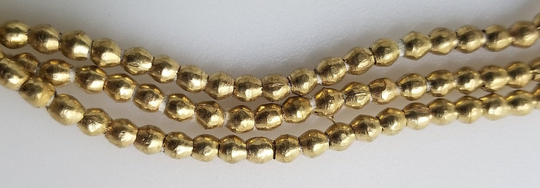 Ethiopian Brass Bi-Cone Beads, Small Bi-Cone Beads