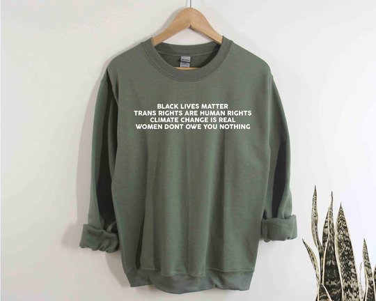 Black Lives Matter Ally Shirt Raised Fist Sweatshirt | Equality Racial History Tee Blm