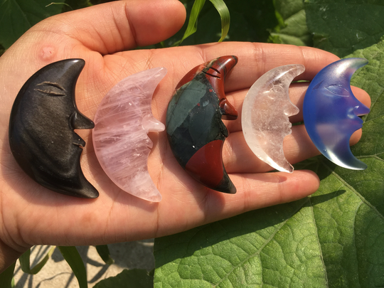 Natural Blended Quartz Crystal, Crystal Moon, Blended Crystal, Reiki Healing, Crystal Stone, Crystal Heal, Home Decor 1Pc