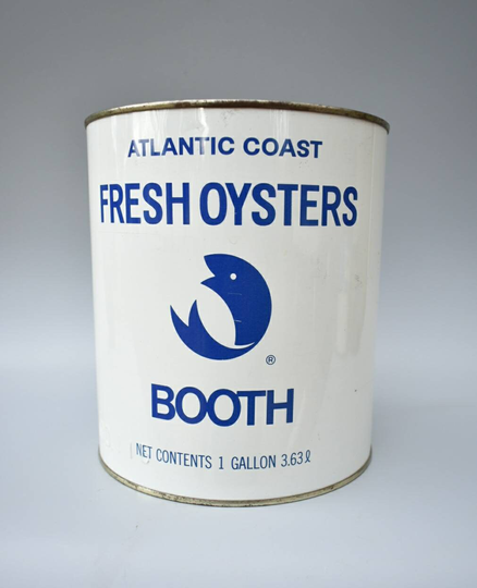Booths Gallon Oyster Tin Advertising Can