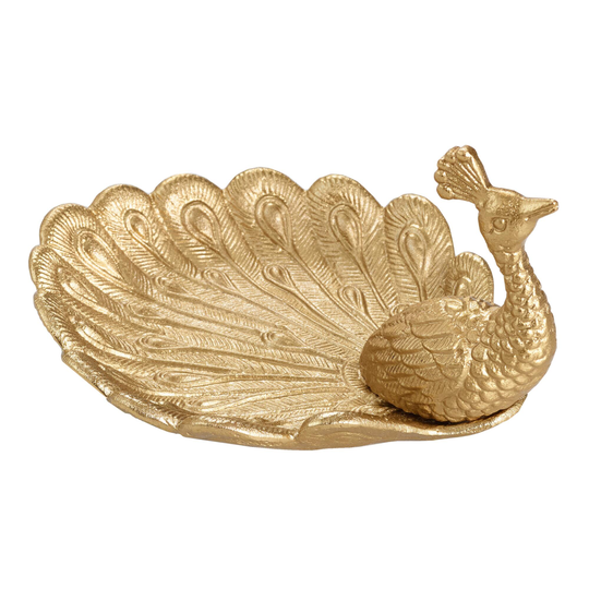 Antique Gold Peacock Trinket Dish by World Market