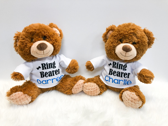 Ring Bearer Gift, Personalized Teddy Bear, Proposal