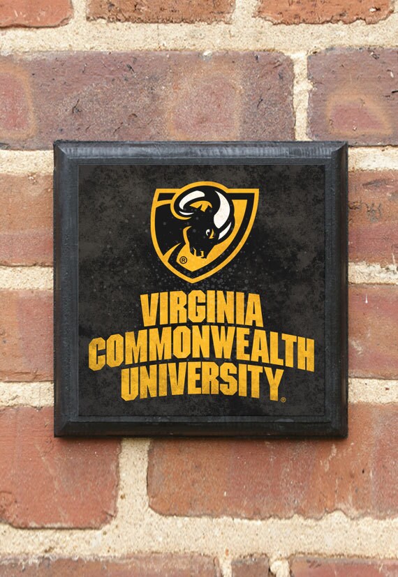 Virginia Commonwealt Rowdy Rams Shield Wall Art Sign Plaque, Gift Present, Home Decor, Vintage Style, Rodney Richmond Vcu Classic