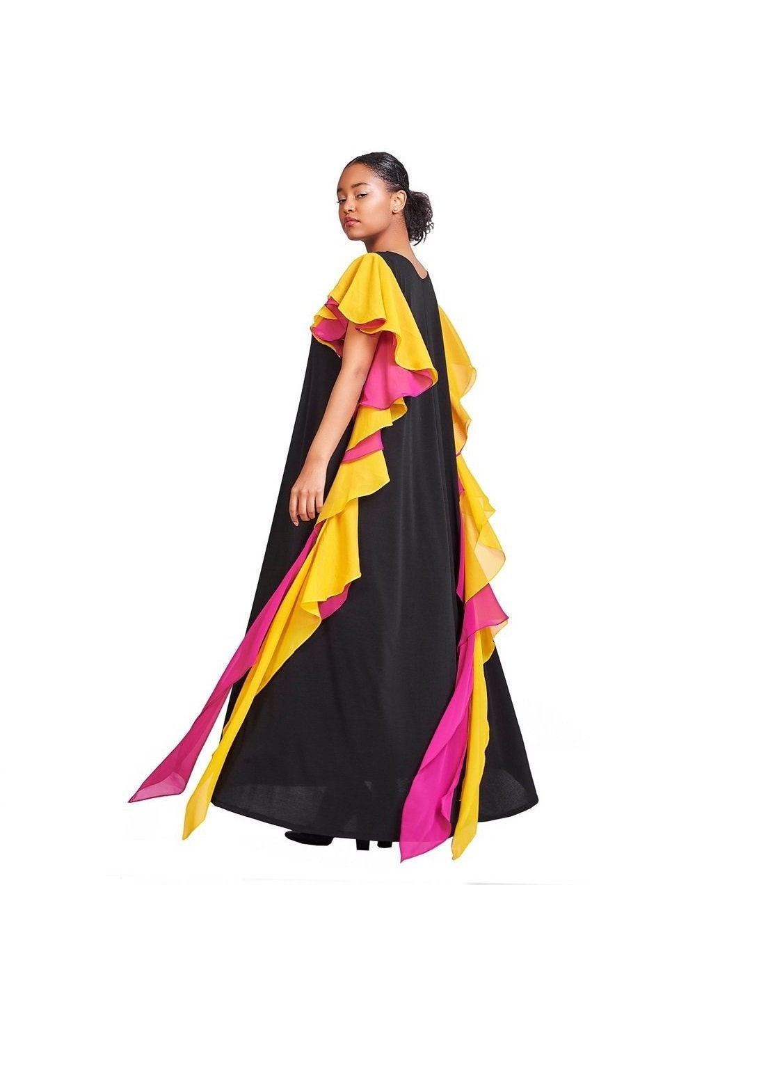 Maxi Long Dress, Summer Sleeveless Short Sleeve Loose Boho Prom Miami Dress