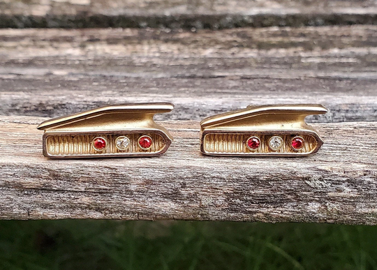 Vintage Impala Tail Light Cufflinks. Rare. 1960 Chevy Impala. Gift For Dad