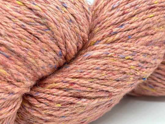 Tweed Silk Linen Blend Yarn Soie Et Lin #419 Valencia - Clay Colored with Color Flecks Knit One Crochet Too K1C2 Worsted 100 Gram 309 Yards